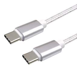Winner USB-C - USB-C kabel 3A 1 m, bílá