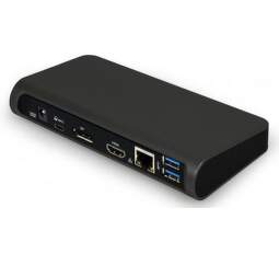 Port Connect 901903 USB-C černá dokovací stanice 8v1