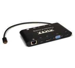 Port Connect 901906 USB-C černá dokovací stanice 8v1