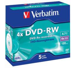 Verbatim 43285 DVD-RW 4,7 GB (5 ks)