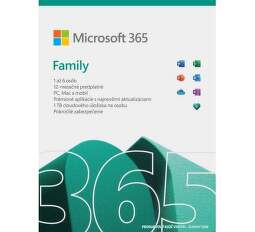 Microsoft 365 Family SK 2021 (1 ROK, 6 UŽIVATELŮ, 6x1TB CLOUD)