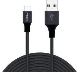 Fonex dátový kábel USBUSB-C 12W 1 m čierny (1)