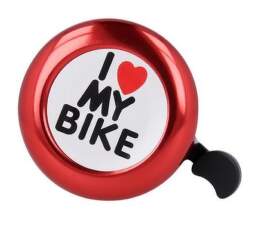 Forever Outdoor I love my bike zvonček na bicykel červený