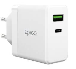 Epico GaN USB/USB-C PD 65 W bílá