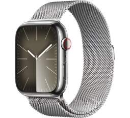 Apple Watch Series 9 GPS + Cellular 45 mm stříbrná nerezová ocel milánský tah