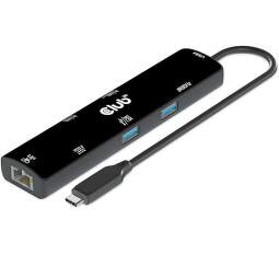 Club 3D CSV-1599 USB-C hub 6v1 (HDMI 8K60Hz, 2x USB-A, RJ-45, 2x USB-C)