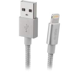 SBS datový kabel USB/Lightning 1 m stříbrný