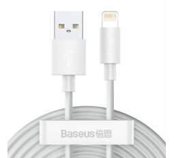 Baseus Simple Wisdom kabel USB/Lightning 2.4 A 1,5 m bílý 2 ks