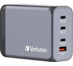 Verbatim GNC-240 GaN nabíječka USB/3× USB-C PD QC 3.0 240 W šedá