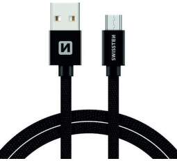 Swissten kabel USB/Micro USB 1,2 m, černá