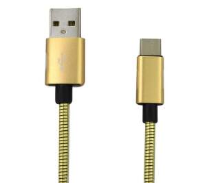 Mobilnet USB-C 1m zlatý datový kabel