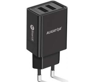 Aligator 2× USB 2,4 A micro USB síťová nabíječka černá