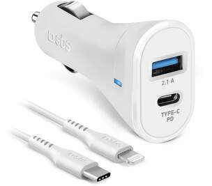 SBS USB/Lightning Power Delivery 18W bílý 1m Lightning/USB-C kabel