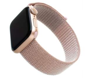 Fixed Nylon Strap řemínek pro Apple Watch 42/44 mm růžovo-zlatý