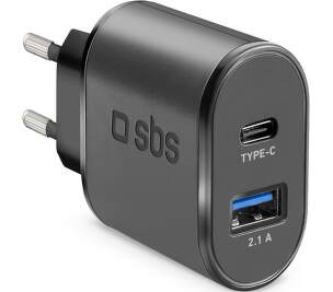 SBS USB-C/USB 2.1A iC černý