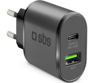 SBS adaptér USB AFC/USB-C PD 25 W černý