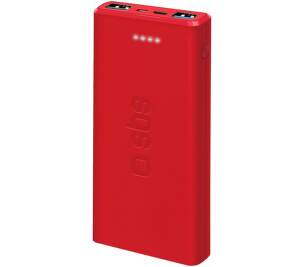 SBS 2× USB/USB-C 10 000 mAh 10 W červená