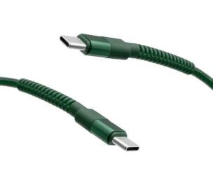 Mobilnet 2× USB-C kabel 60W 1m zelený kabel