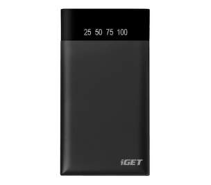 iGET Power B-10000B powerbanka 2× USB-A 10 000 mAh černá