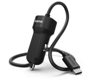 Hama USB-C autonabíječka 3 A černá
