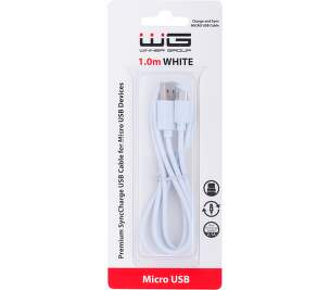 Winner micro USB 1m bílý datový kabel