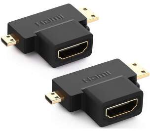 Power+ 20144 Micro HDMI/Mini HDMI (samec) na HDMI (samice) adapter