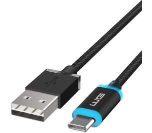 Winner datový kabel LED Light USB-C 1 m černý