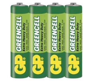 GP Greencell AAA zinkové baterie 4 ks
