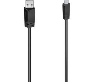 Hama mini USB/USB-A 0,75m černý