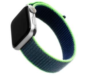 Fixed Nylon Strap řemínek pro Apple Watch 42/44 mm neonově modrý