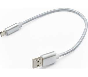 Mobilnet datový kabel USB-C/USB 0,2 m stříbrný