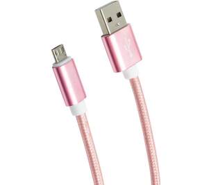 Mobilnet datový kabel USB/USB-C 1 m růžový