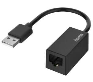 Hama 200324 USB-A - RJ-45 černý