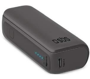 SBS NanoTube powerbanka USB-C/USB-A 5 000 mAh černá