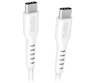 SBS datový kabel USB-C/USB-C 240 W 3 m bílý