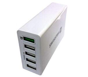 Swissten 5x USB QC 3.0 50 W 2,1 A bílá