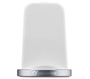 Cellular Line Wireless Stand Fast Charge bezdrátová nabíječka Qi 10 W 2,5 A bílá