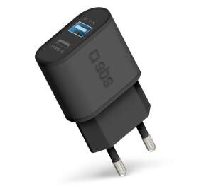 SBS USB/USB-C QC 3.0 5,1 A černá