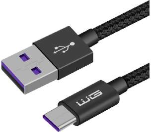 Winner datový kabel USB-C 1 m 5 A černý
