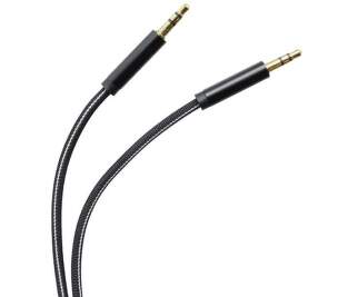 Mobilnet AUX 2× 3,5mm jack 1m černý audio kabel