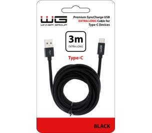 Winner datový kabel USB-C 3 m černý