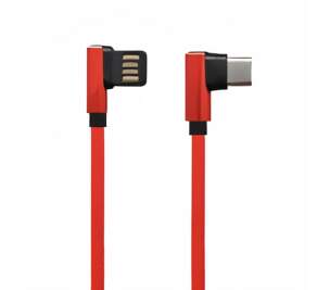 Mobilnet USB-C 2,7A 1,5m červený datový kabel