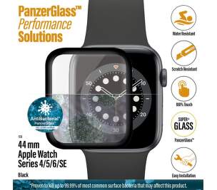 PanzerGlass ochranné sklo pro chytré hodinky Apple Watch SE Series 4, 5 a 6 44 mm černé