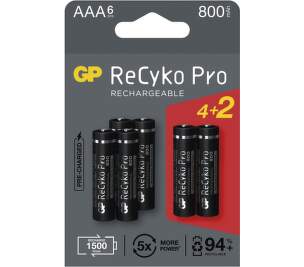 GP ReCyko Pro HR03 (AAA) 800 mAh 6 ks