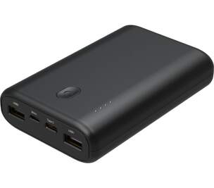 Winner powerbanka USB-C/2× USB-A PD QC 3.0 65 W 20 000 mAh černá