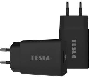 Tesla Power Charger QC50 černá 12W síťová nabíječka USB-A
