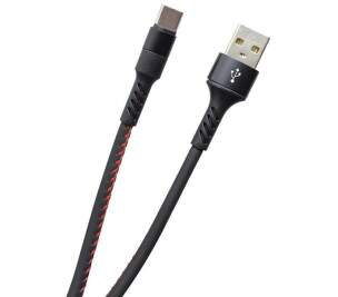 Mobilnet USB-C 1m 2A černý datový kabel