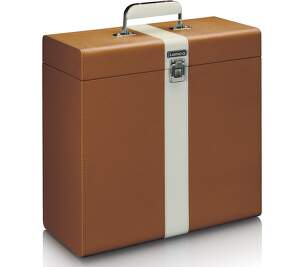 Lenco TTA-301 hnědo-bílý kufr na LP desky