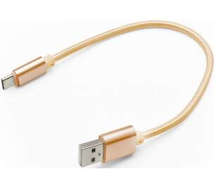 Mobilnet datový kabel USB-C/USB 0,2 m zlatý