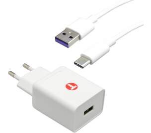 Mobilnet USB nabíječka 3,4A bílá + USB-C kabel 1m